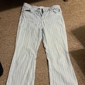 Cello cropped/flared jeans with white stripe